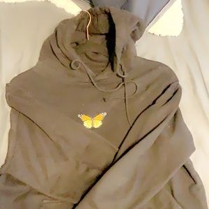 Brandy Melville black butterfly hoodie